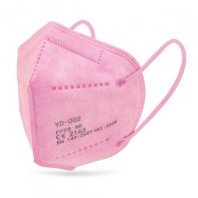 Pink FFP2 mask standard EN149: 2001 CE marked respiratory filtering