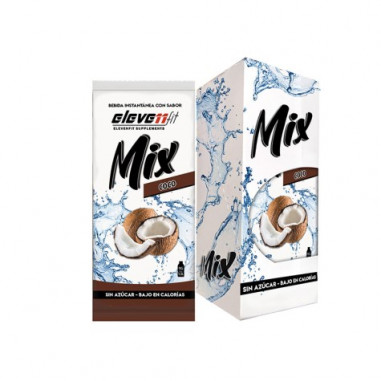 Pacote de 12 Envelopes Bebidas Mix com Sabor Coco ElevenFit 9g