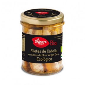 Filetes de Caballa en Aceite de Oliva Virgen Extra Ecológico El Granero Integral 195g