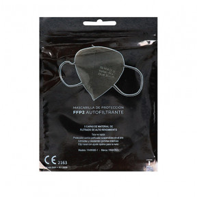 FFP2 black mask standard EN149: 2001 CE marked respiratory filtering