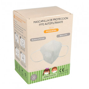 Box of 20 FFP2 kid's masks standard EN149: 2001 CE marked respiratory filtering