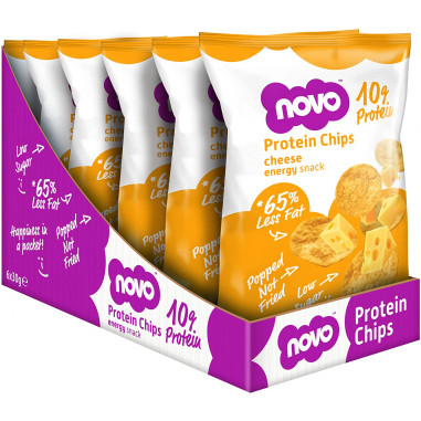 Pack de 6 Protein Chips Queso Novo Nutrition