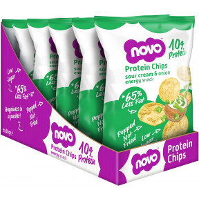 Novo Nutrition Protein Chips Sour Cream and Onion Pack 6 x 30 g