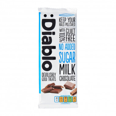Tablette de chocolat au lait sans sucre ajouté :Diablo 85 g