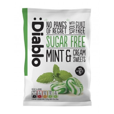 Bonbons sans sucre goût menthe-crème :Diablo 75 g