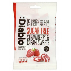 Bonbons sans sucre goût fraise-crème :Diablo 75 g