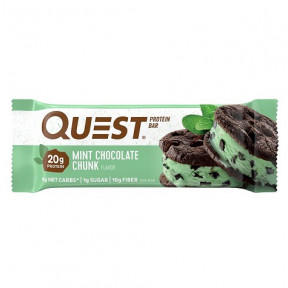 Barre Protéinée Saveur Chocolat à la Menthe Quest 60g