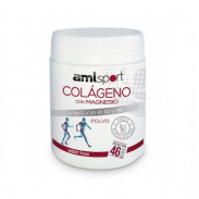 Colágeno Con Magnesio + Vitamina C + Vitaminas B1, B2 y B6 en Polvo Sabor Fresa AMLSport 350 g