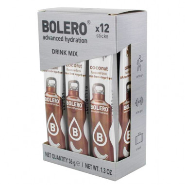 Pack 12 Sticks Bebidas Bolero sabor Coco 3 g
