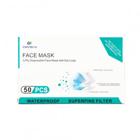 Disposable triple layer surgical mask standard GB / T32610 Box of 50