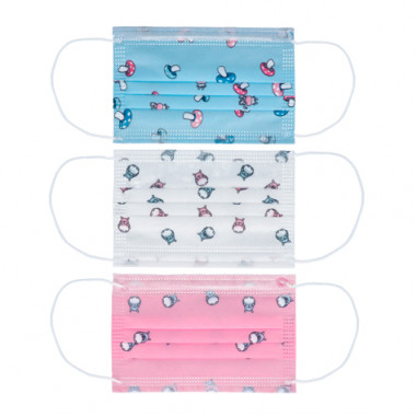 Disposable triple layer kids surgical type mask standard GB / T32610