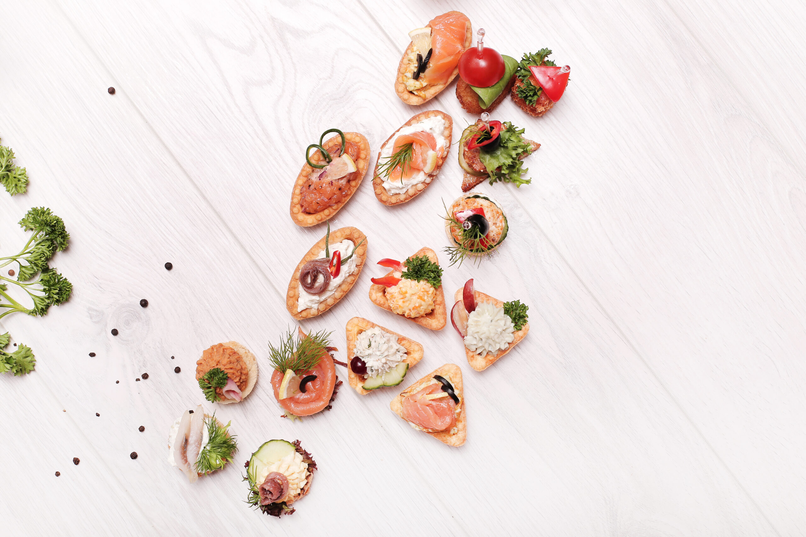Canapés con pan de molde lowcarb