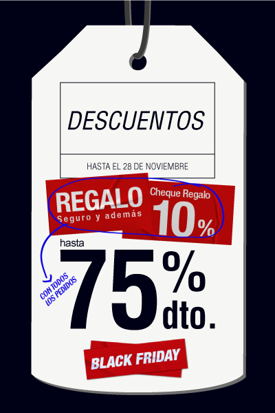 Solo en el Black Friday tendrás descuentos directos de hasta el 70 por ciento, un cheque regalo del 10 por ciento del valor de tu pedido y además un donut de regalo