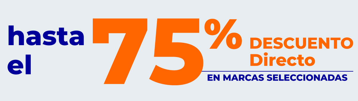 Descuentos hasta el 75 por ciento en marcas seleccionadas