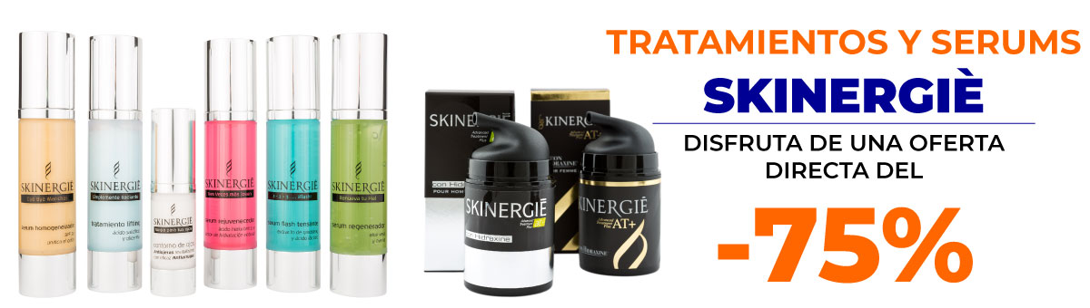 Llévate los productos Skinergiè de cosmética de alta calidad con un descuento del 75 por ciento