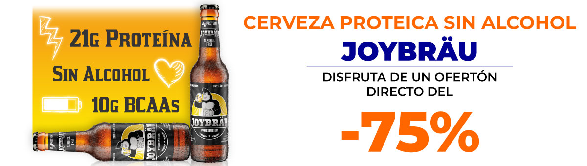 Llévate la cerveza proteica sin alcohol Joybräu con un descuentazo del 75 por ciento