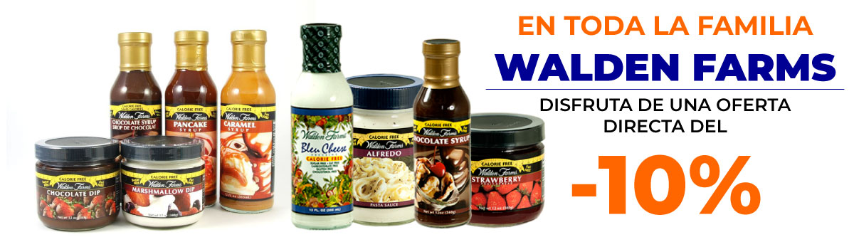 Llévate cualquier producto de Walden Farms con un descuento directo del 10 por ciento