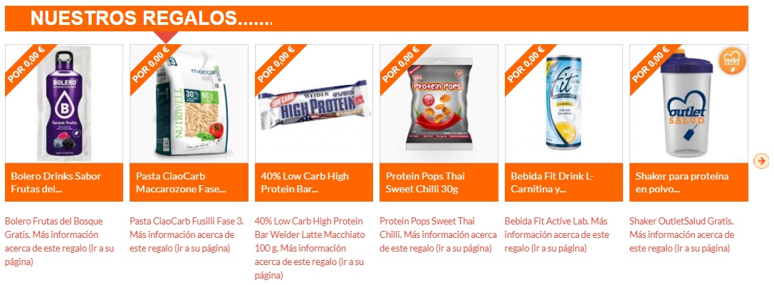 Algunos de los regalos que puedes elegir en OutletSalud.com